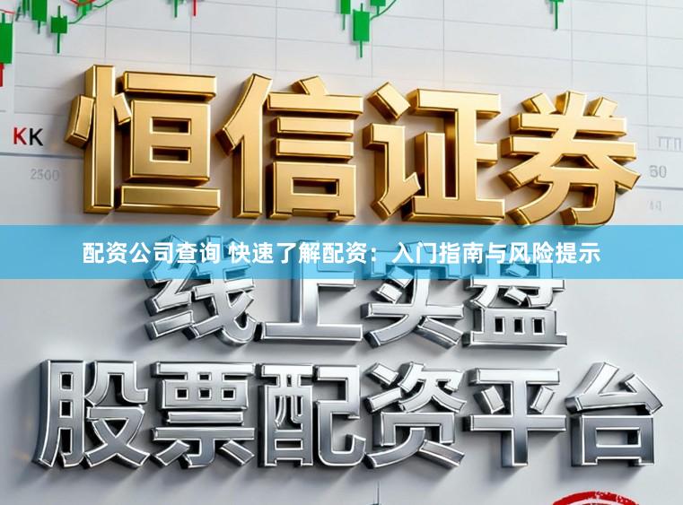 配资公司查询 快速了解配资：入门指南与风险提示