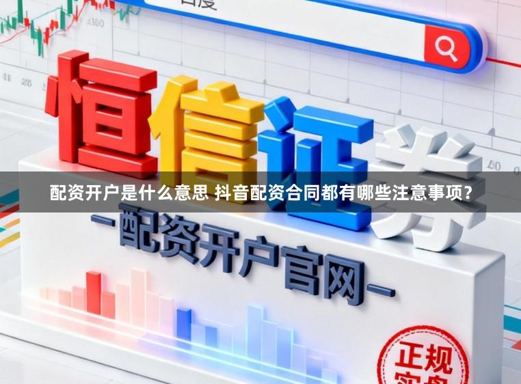 配资开户是什么意思 抖音配资合同都有哪些注意事项?